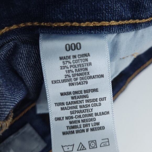 Aeropostale Midi Jean Shorts Size 000 Dark Wash, Rolled Cuff Denim Shorts Summer - Picture 4 of 4